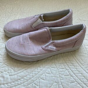 Pink Vans with multicolored cloth dots